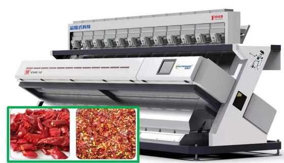 品質  8.3Kw Chili Color Sorter Machine High Output Precise Removal 220V 工場